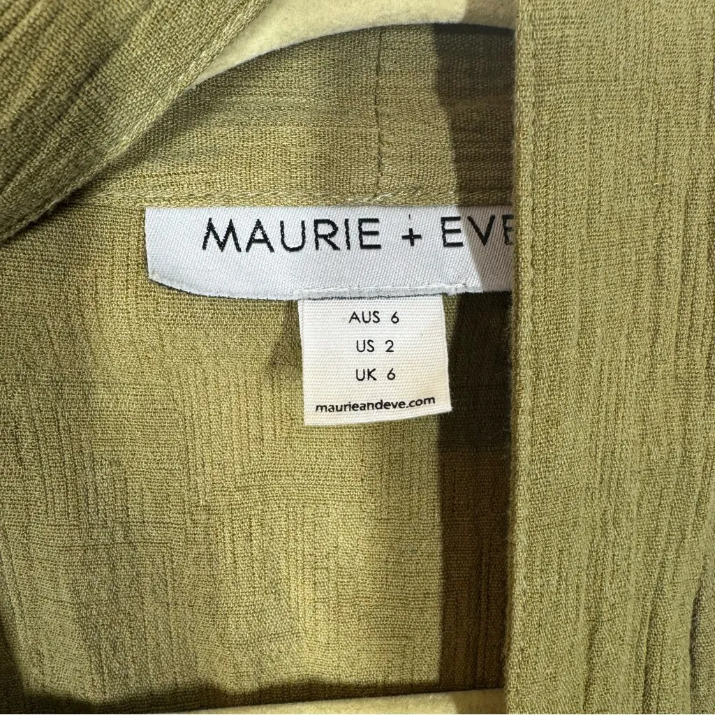 Maurie & Eve Designer Indus Kimono Top in green size 2 100% cotton - Image 2