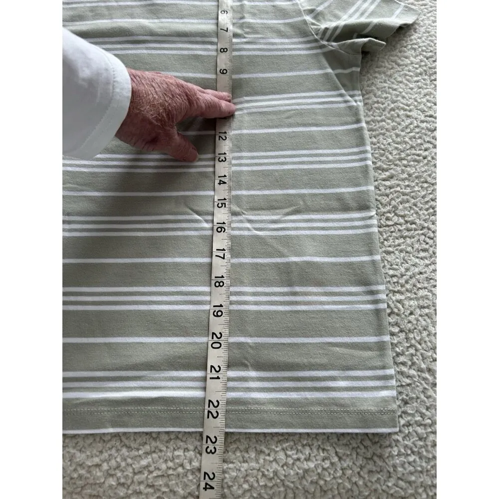 Madewell Women's Green/White Atkins Stripe The Perfect Vintage Tee Sz XXS - Image 5