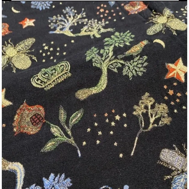 Enchanted Forest Straight Leg Black Cropped Pants 6 Whimsical Goblincore Artsy - Image 5