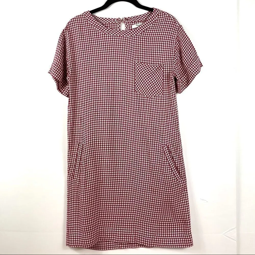 Madewell Red Gingham Checked Dress - Image 2