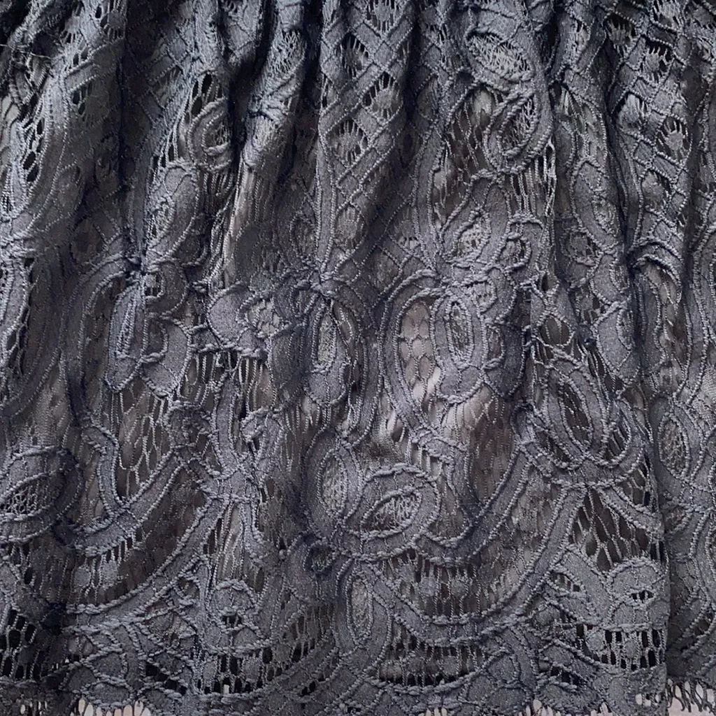 EUC Express Black Off the Shoulder Lace Top, Size Extra Small - Image 5