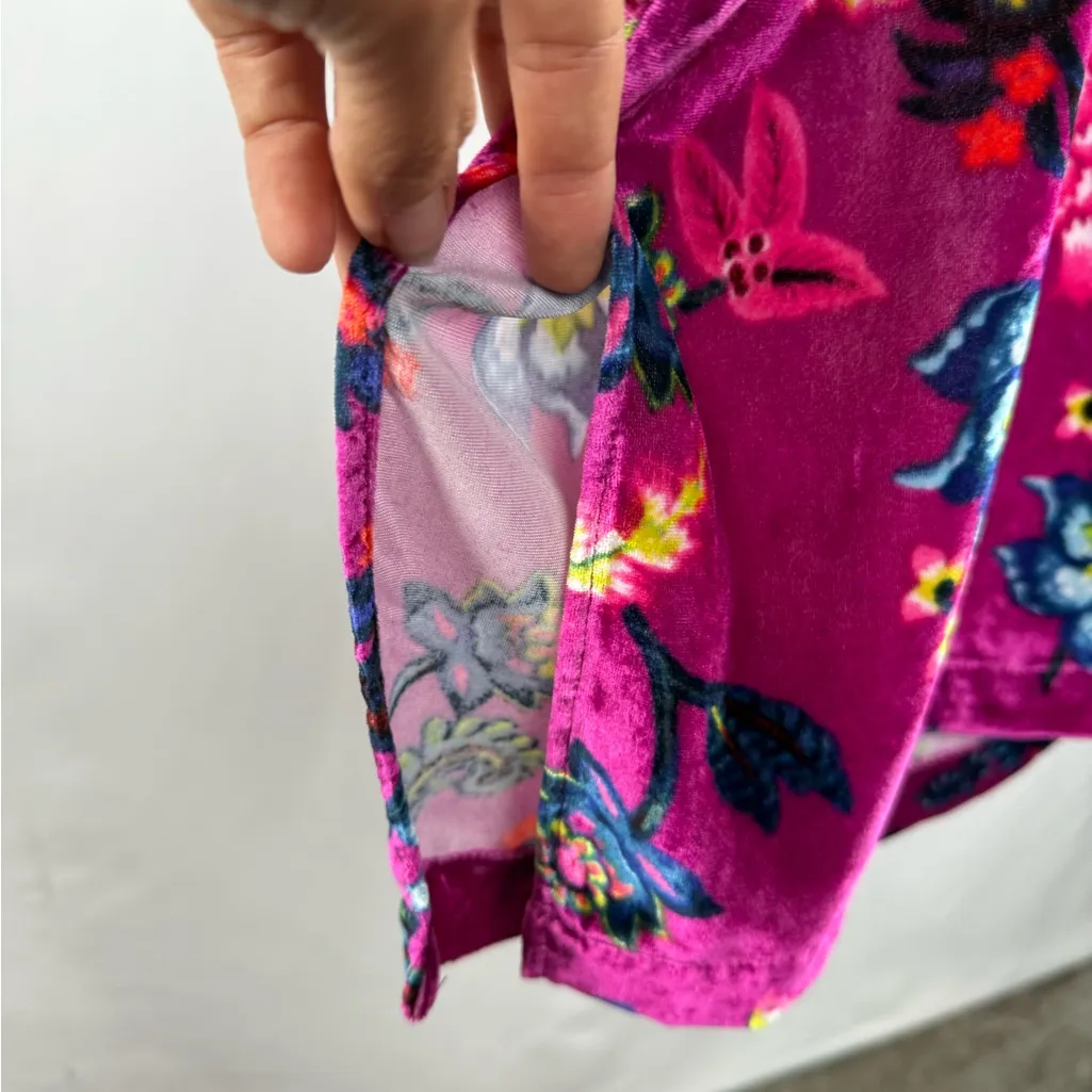 Anthropologie Shania Velvet Floral Slip Dress in Violet Size Small‎ - Image 8