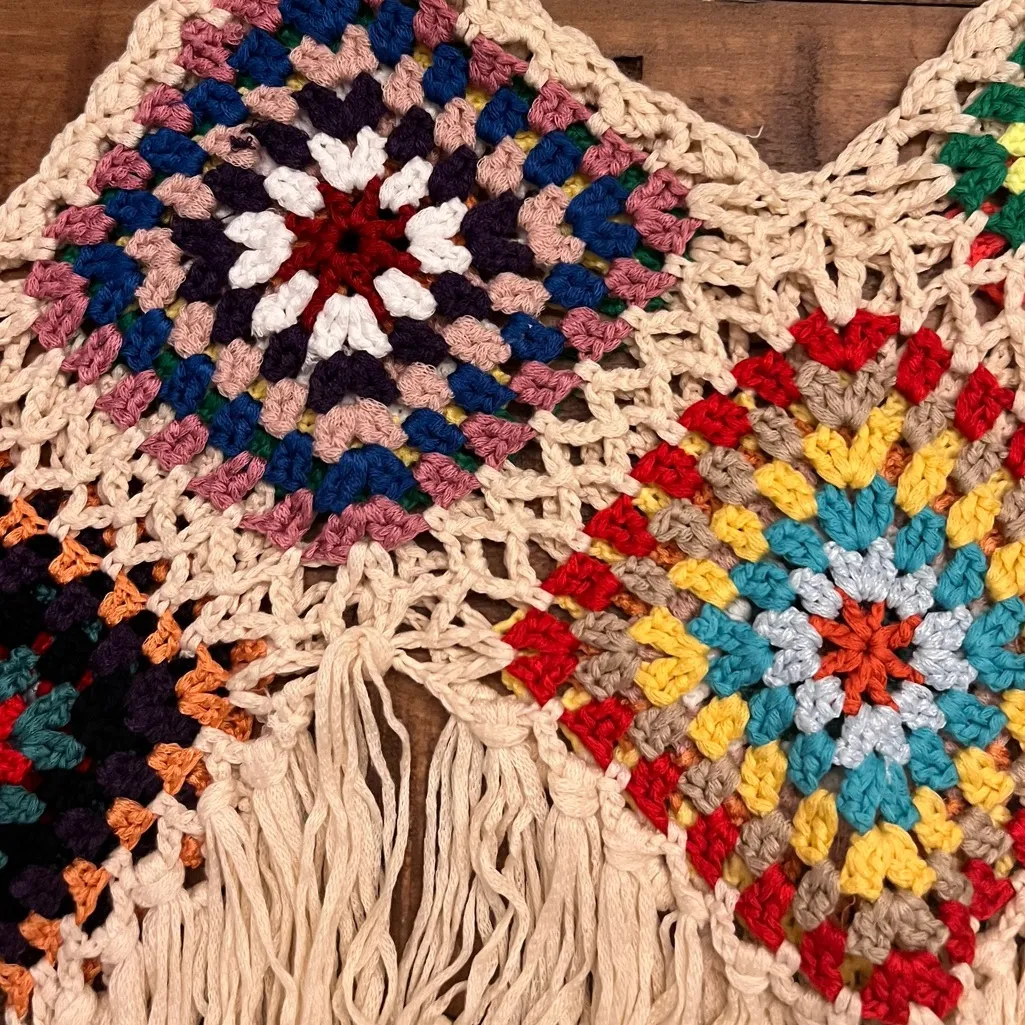 Handmade BOHO‎ Crochet Tassel Crop - Image 5