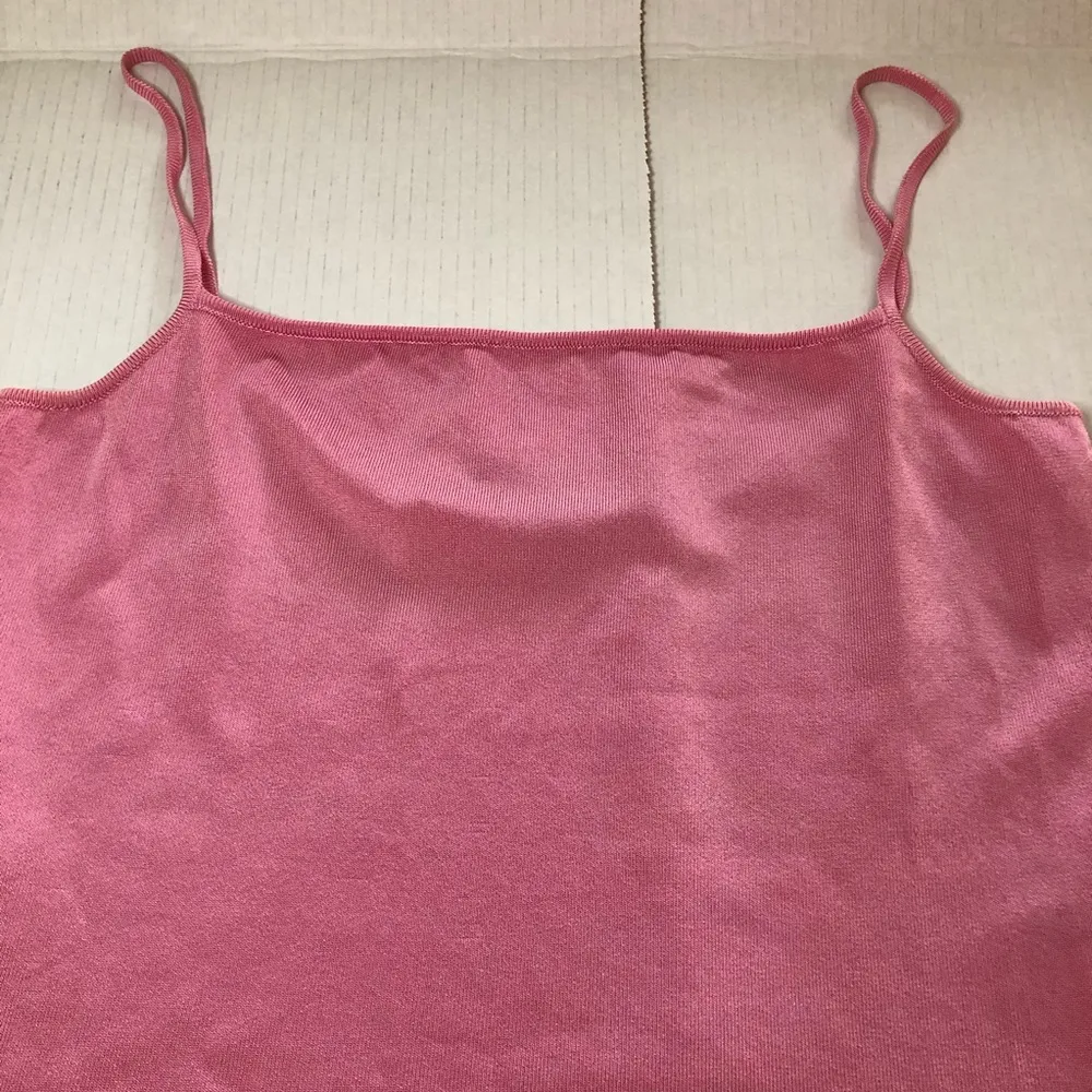 Ralph Lauren Black Label Camisole Pink w/ Spaghetti Straps Sz L EUC Knit Layer - Image 4
