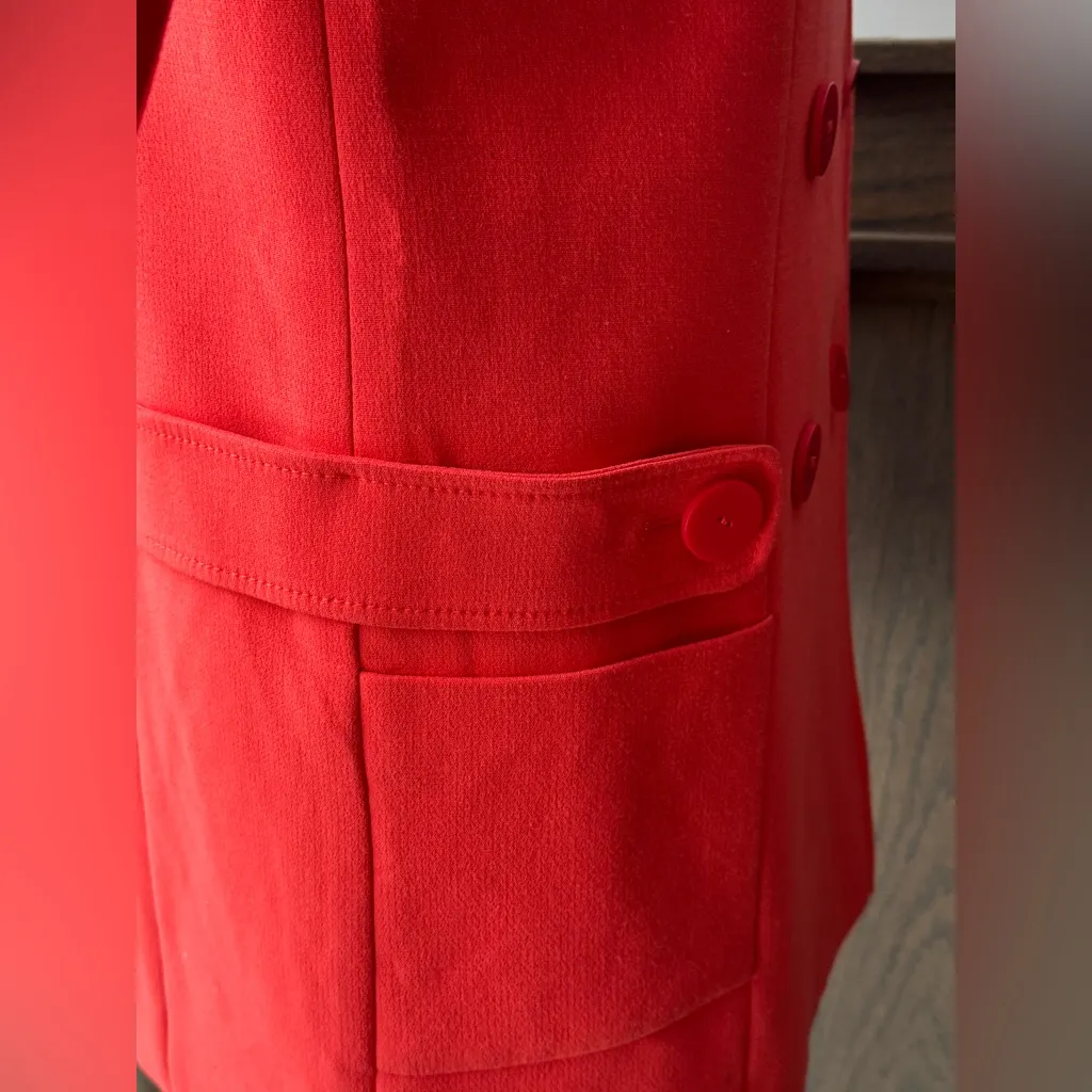 Forenza by limited bright orange red peacoat jacket  EUC - Image 6
