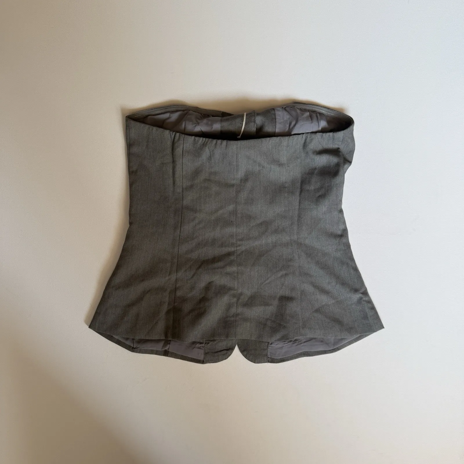 Revolve All The Ways Gray Strapless Button Front Bustier Top Size Small‎ NWT - Image 5