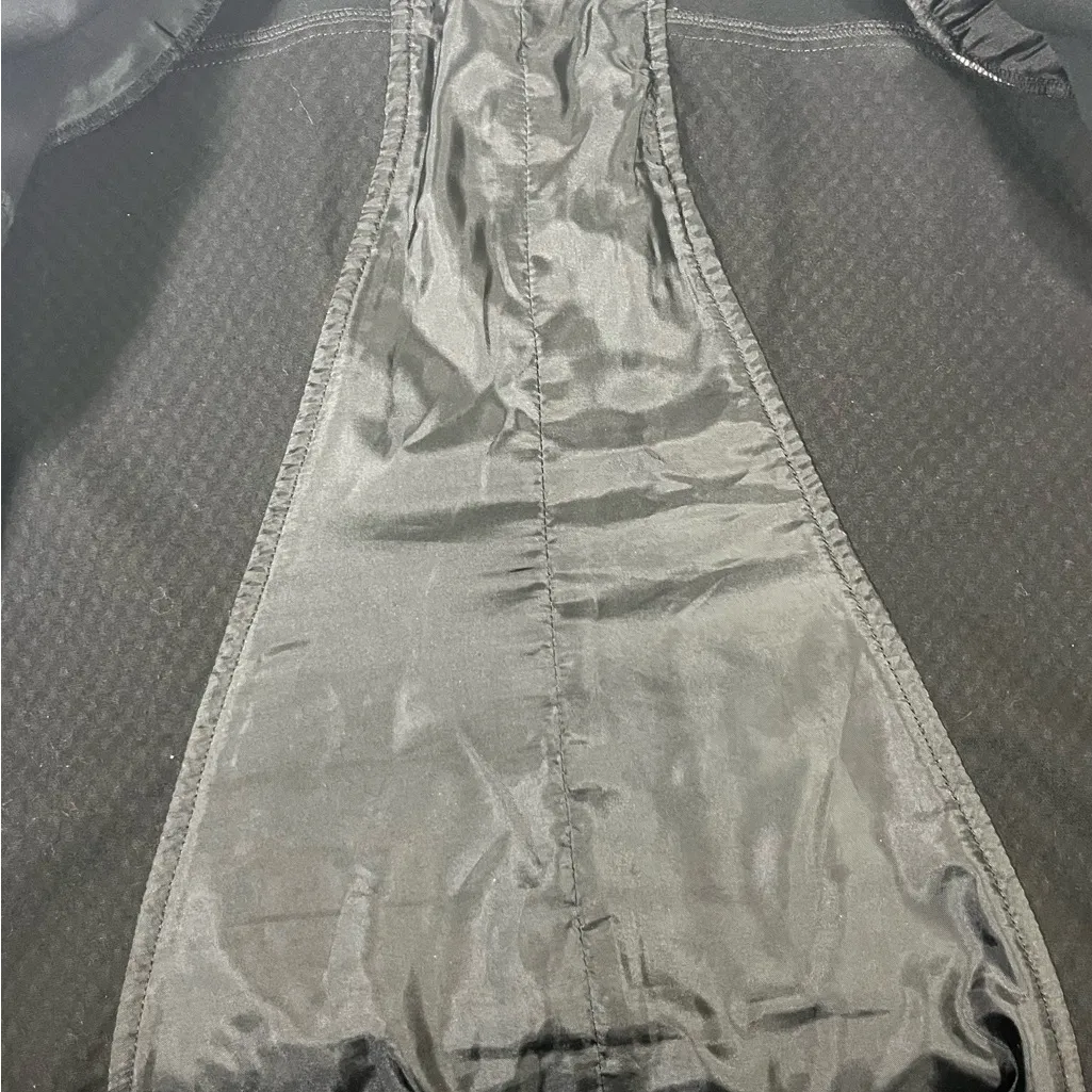 CABI MEDIA KNIT CROP JACKET SNAP FRONT SHLD PADS M BLACK W/GREEN TWEED INSET A38 - Image 10