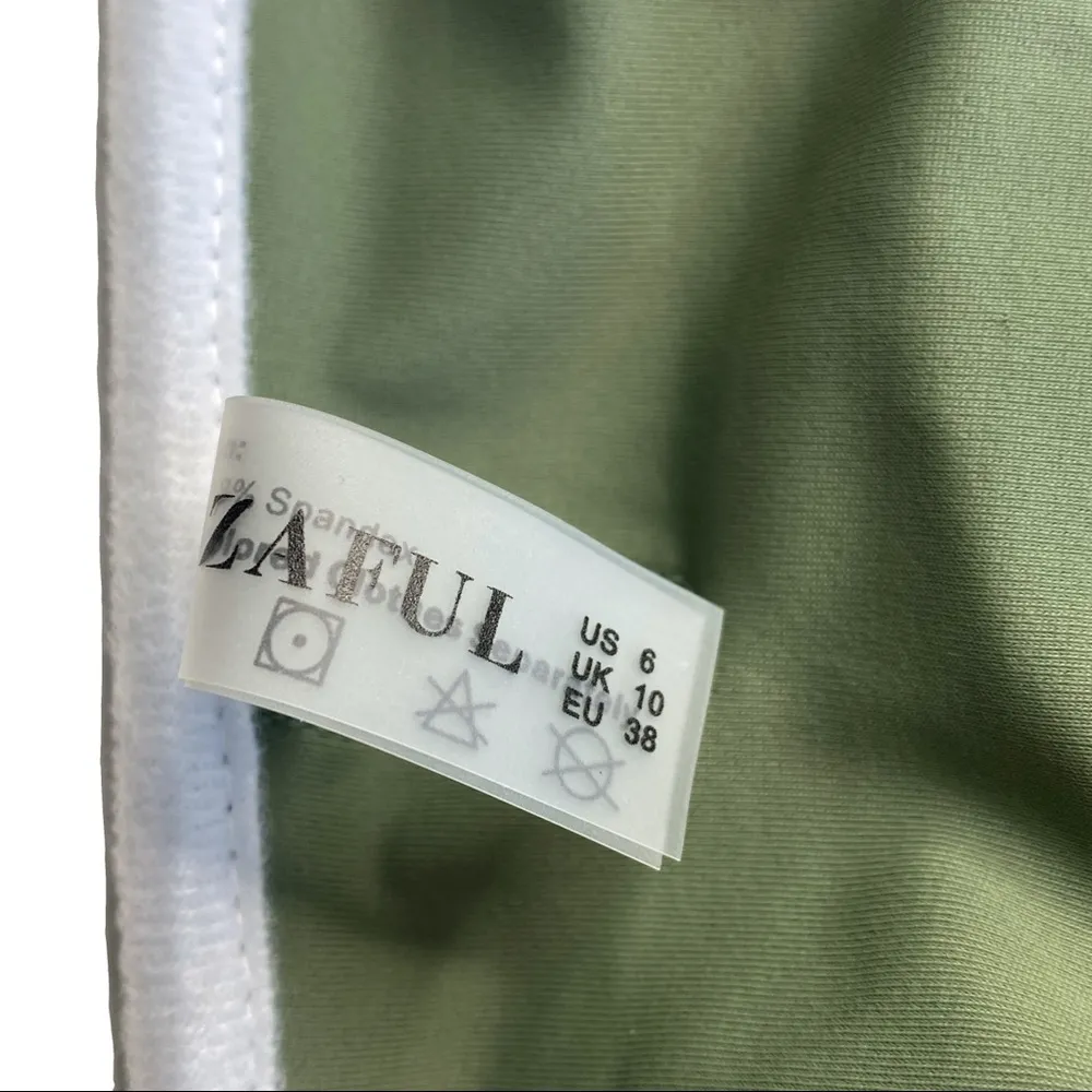 new Zaful ❤︎ Bandeau High Cut Bikini 2PC Swimsuit ❤︎ Army Green ❤︎ 6 Top 4 Bot - Image 14