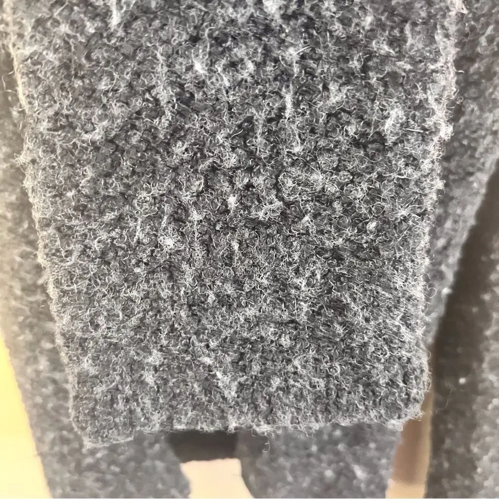 J.Crew‎ Womens Knit Charcoal Grey Size Large Vneck Sweater Flared Arms Cozy - Image 4