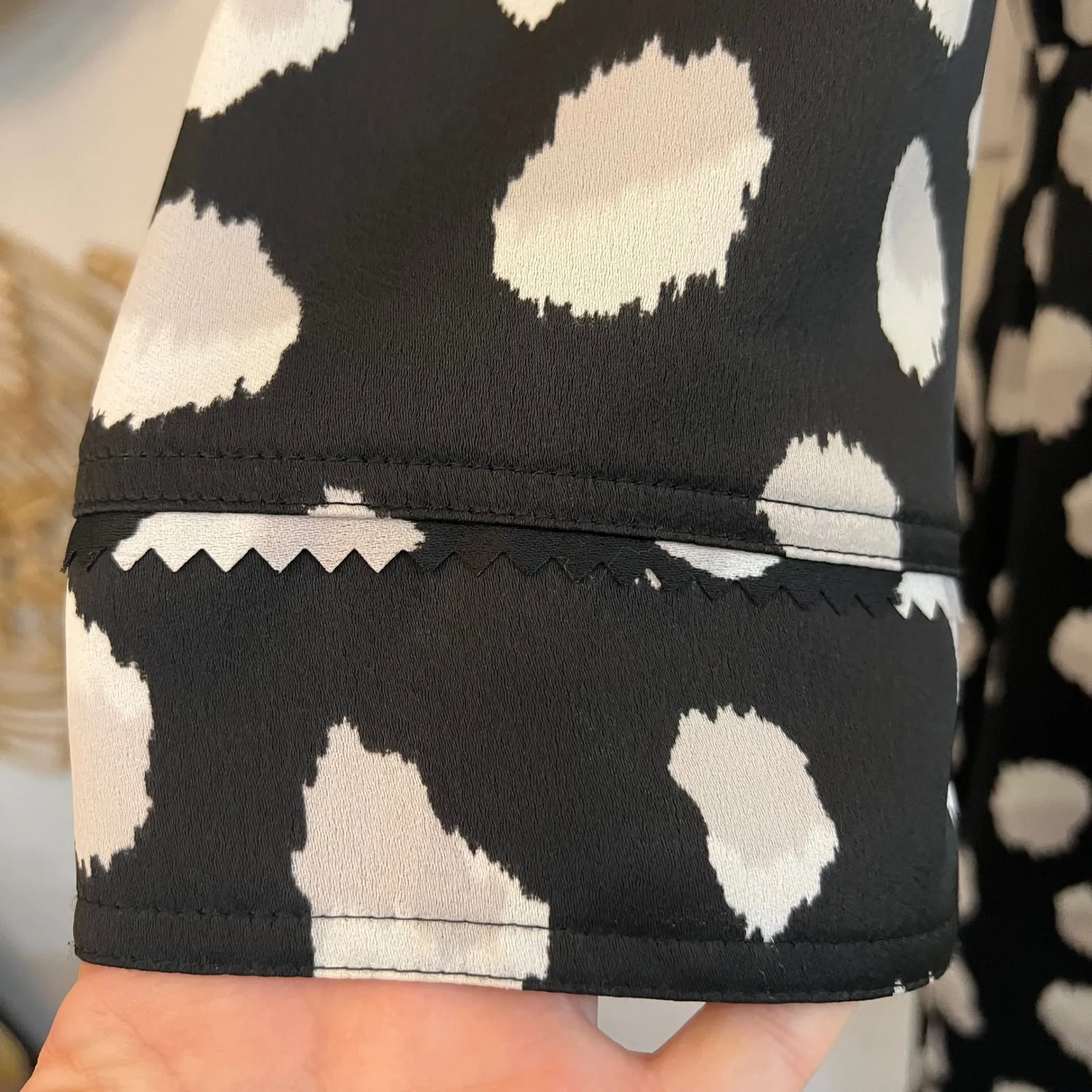 Banana Republic Mod Retro Black White Dot Shift Dress Minimalist Chic Sz 12 - Image 6