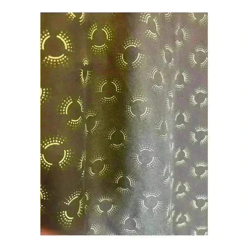 Maggie Barnes blouse Black golden Printed V-Neck sheer long sleeves sleeves - Image 4