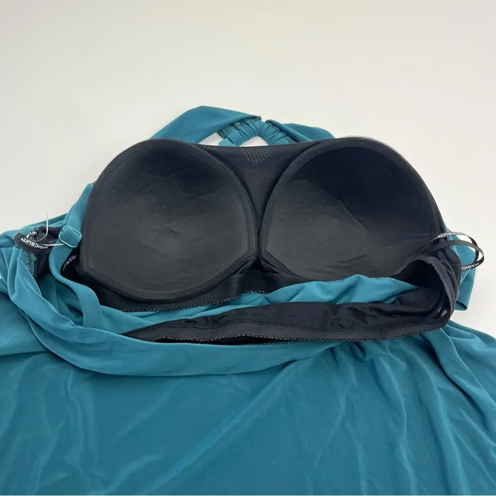 Magicsuit Carolina Tankini Swim Top Palm Teal Green Womens SZ 16 Summer Vacation - Image 11