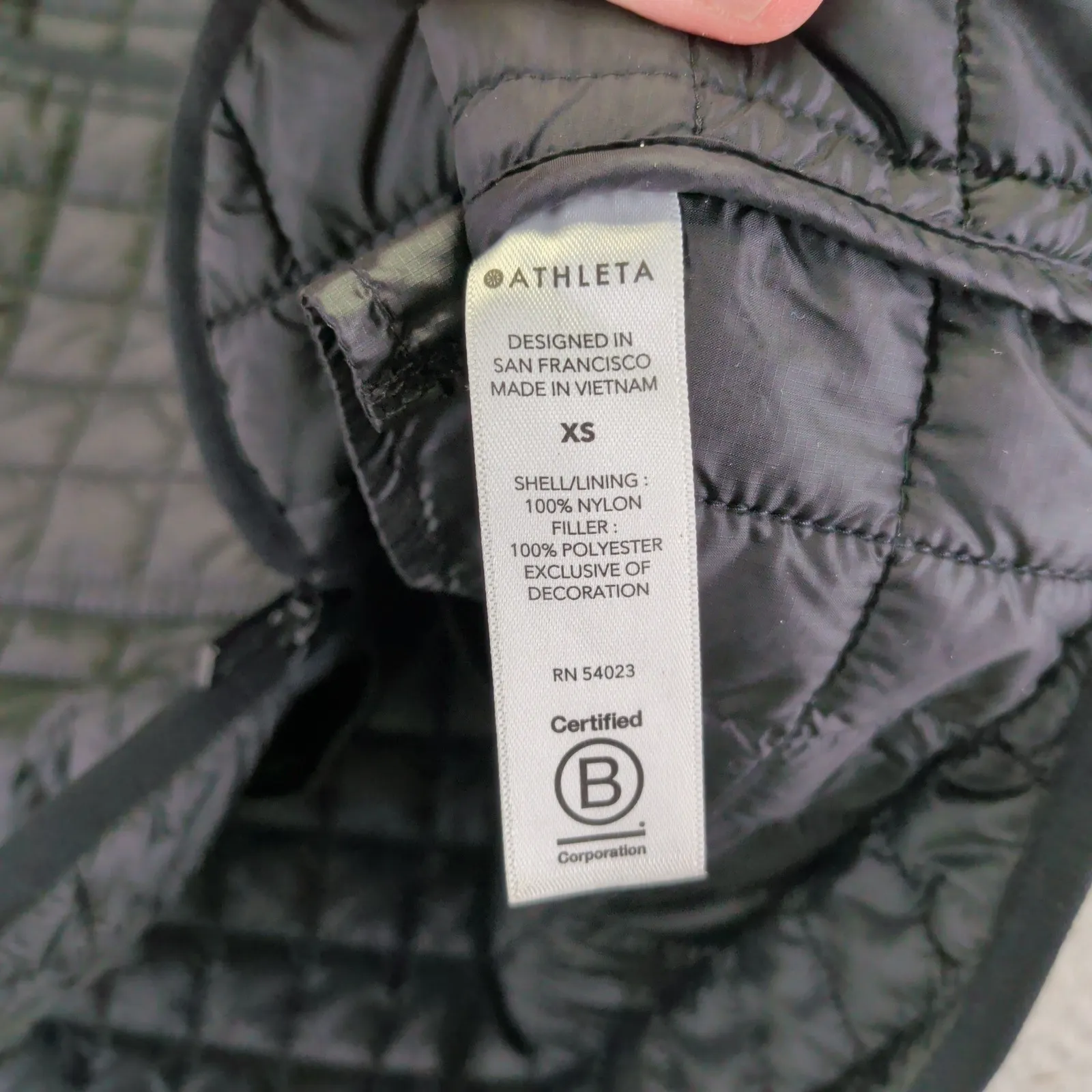 Athleta Grandview Primaloft Shell Quilted Puffer Lightweight Long Jacket XS Blac - Image 5