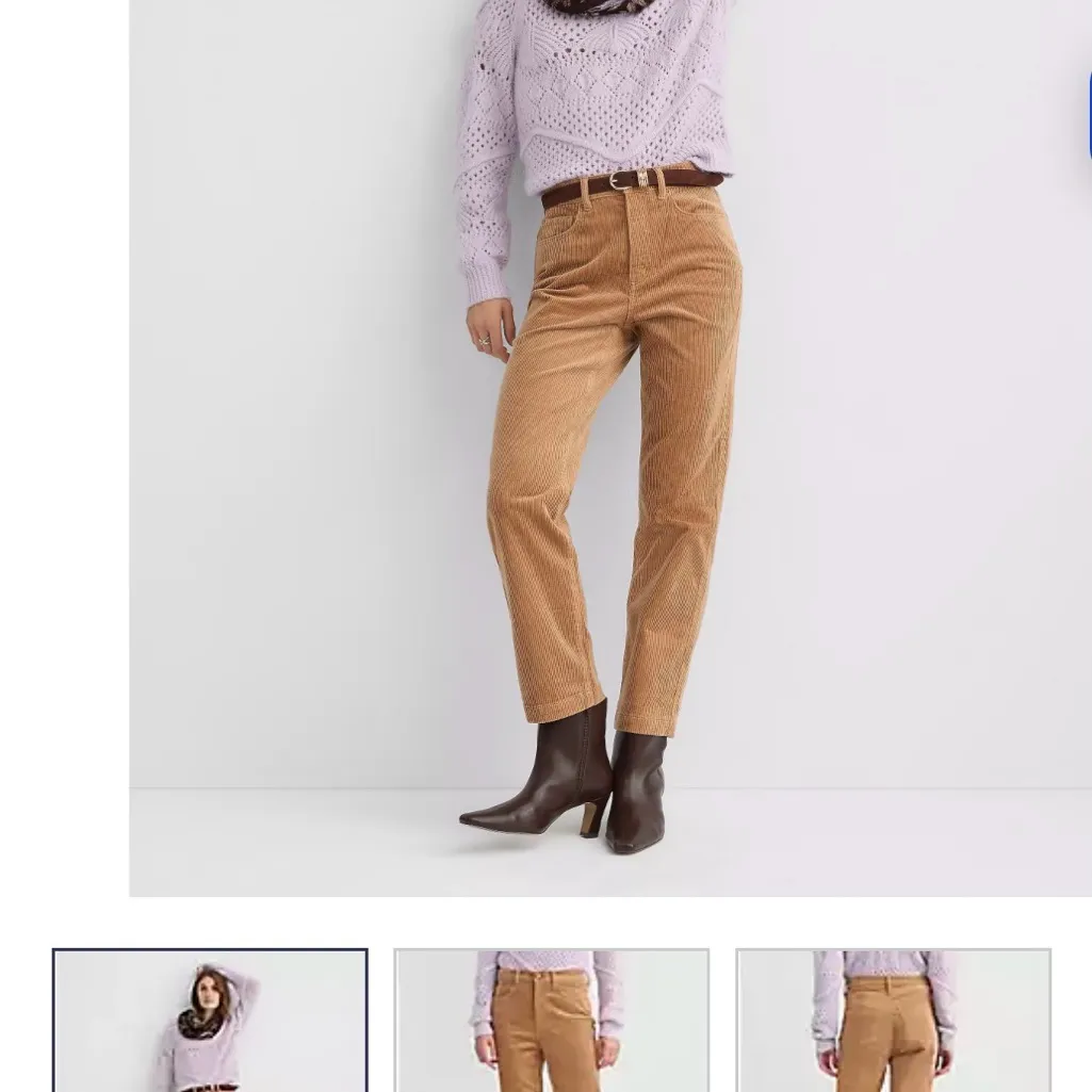 LOFT Deep Burgundy Corduroy Straight Leg - Image 4