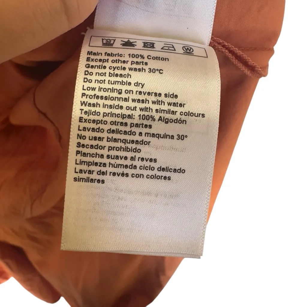 ba&sh Piel Blush Pink Gathered Cotton Poplin Midi Skirt Size 2/ XS - Image 7