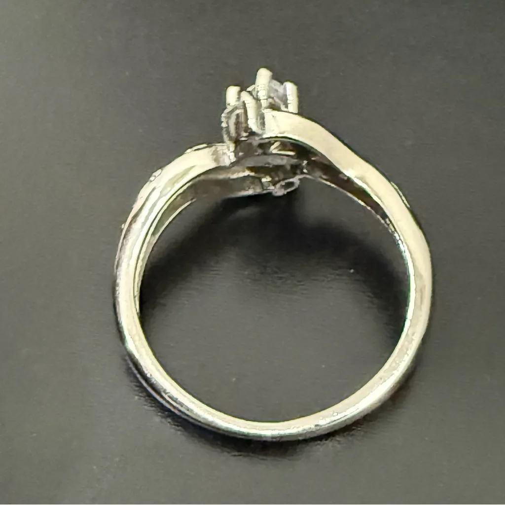 Signed S925 Silver Marquis CZ Stone Solitaire Ring Size 8 3g. - Image 4