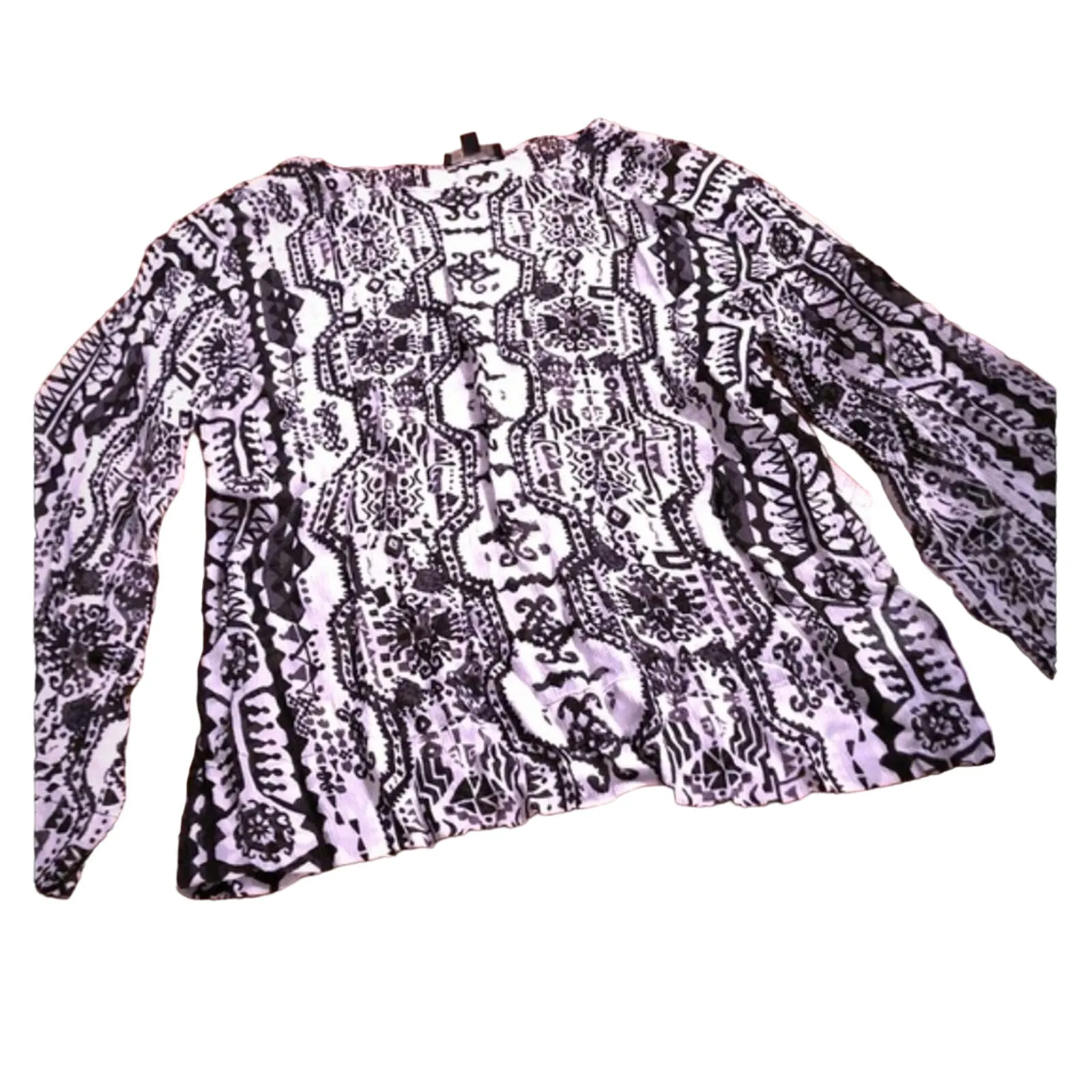 Rachel Zoe Patterned Silk Top - Image 3