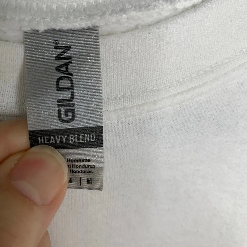 Even a bad Day is just 24 Hours White Crewneck Green Graphic Sz Medium - Image 4