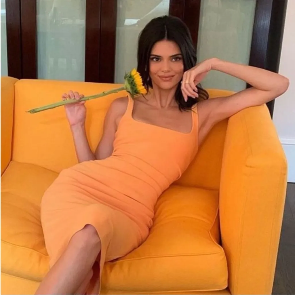 Bec + Bridge Karina Tuck Midi Dress In Orange - Image 3