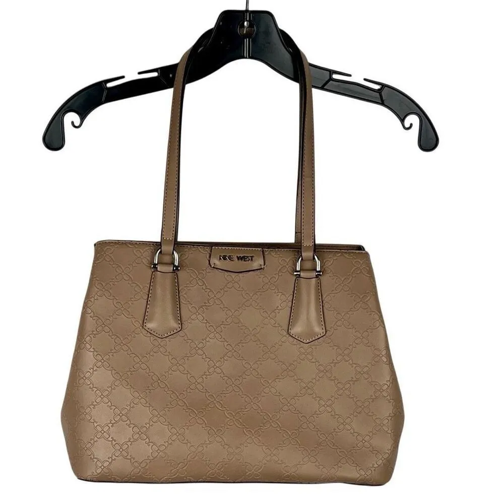 Nine West Marcelie Tote Tan Shoulder Scatchel - Image 3