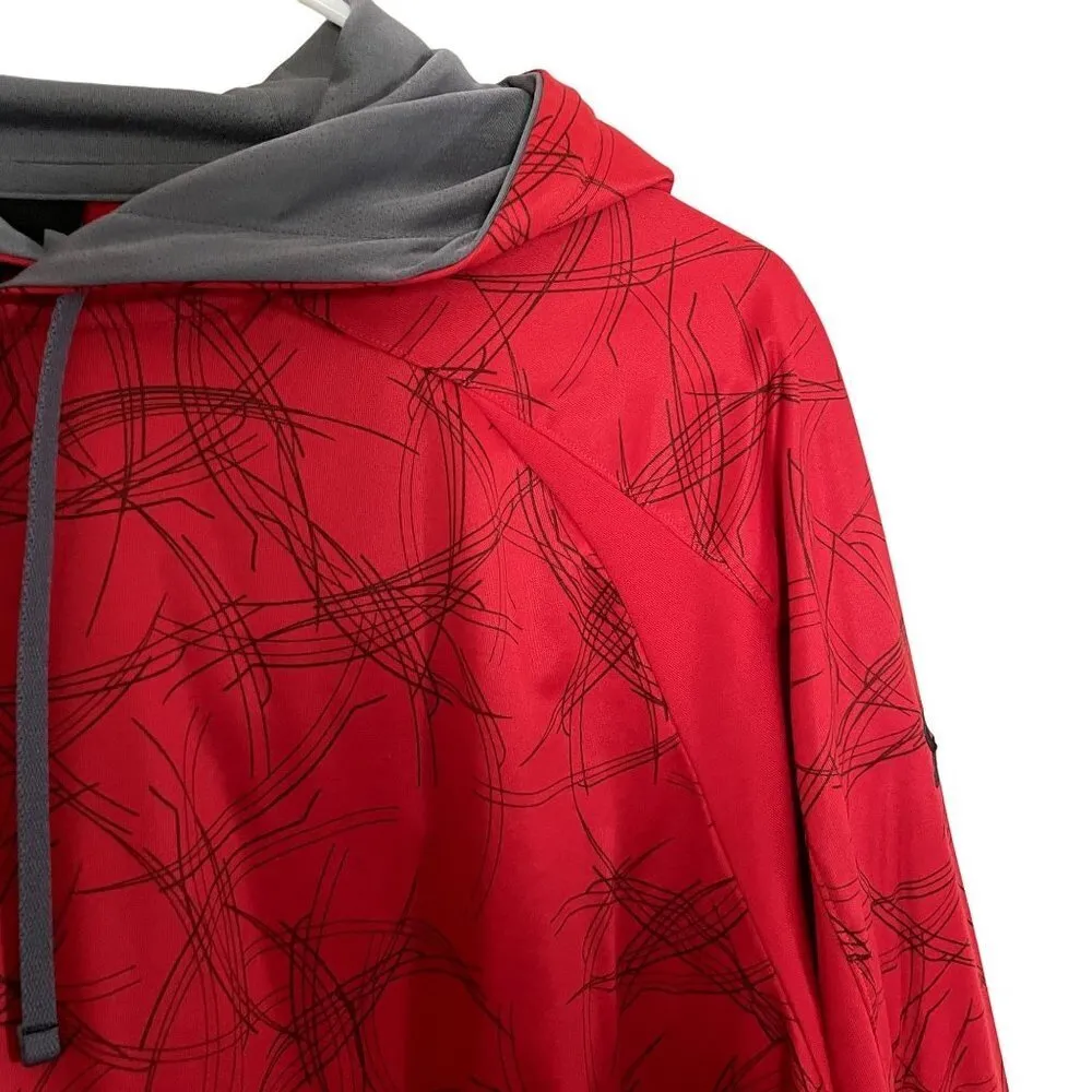 Under Armour red patterned pullover sweater hooded sweatshirt hoodie comfort - Image 2