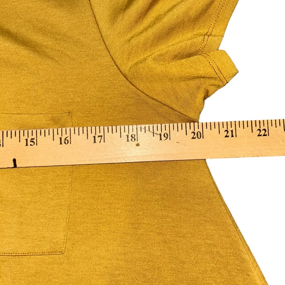 Lularoe Carly Hi Low Yellow Short Sleeve Pull On dress size large - Image 5