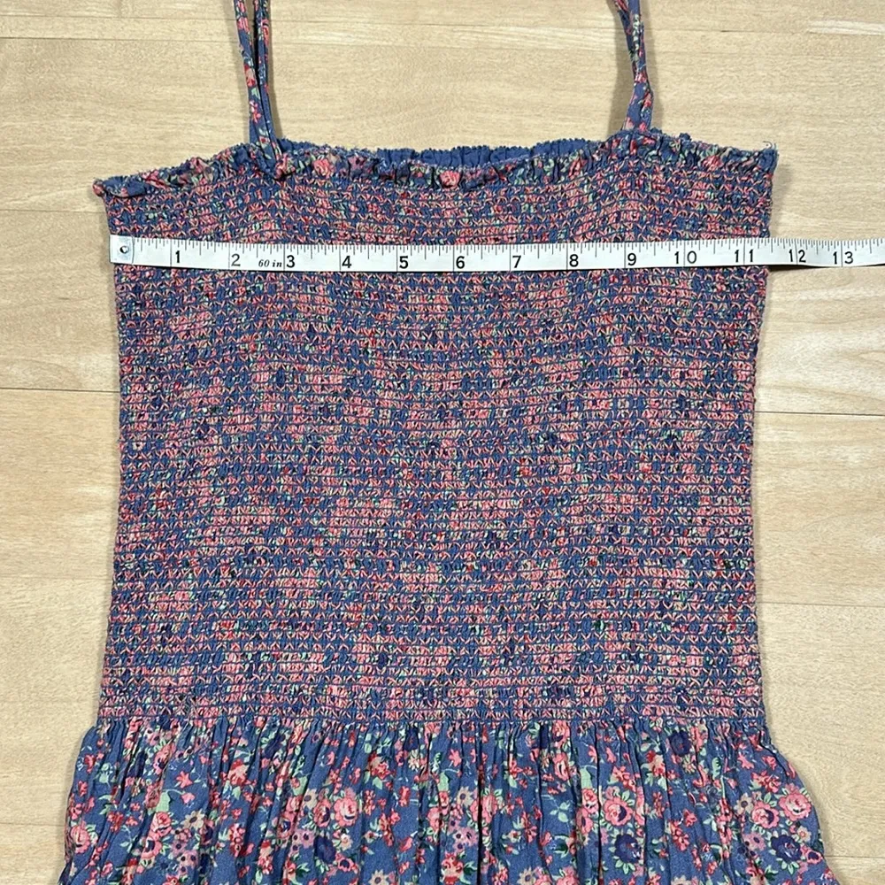 LoveShackFancy Caressa Purple Smocked Floral Print Maxi Dress Sz S - Image 11