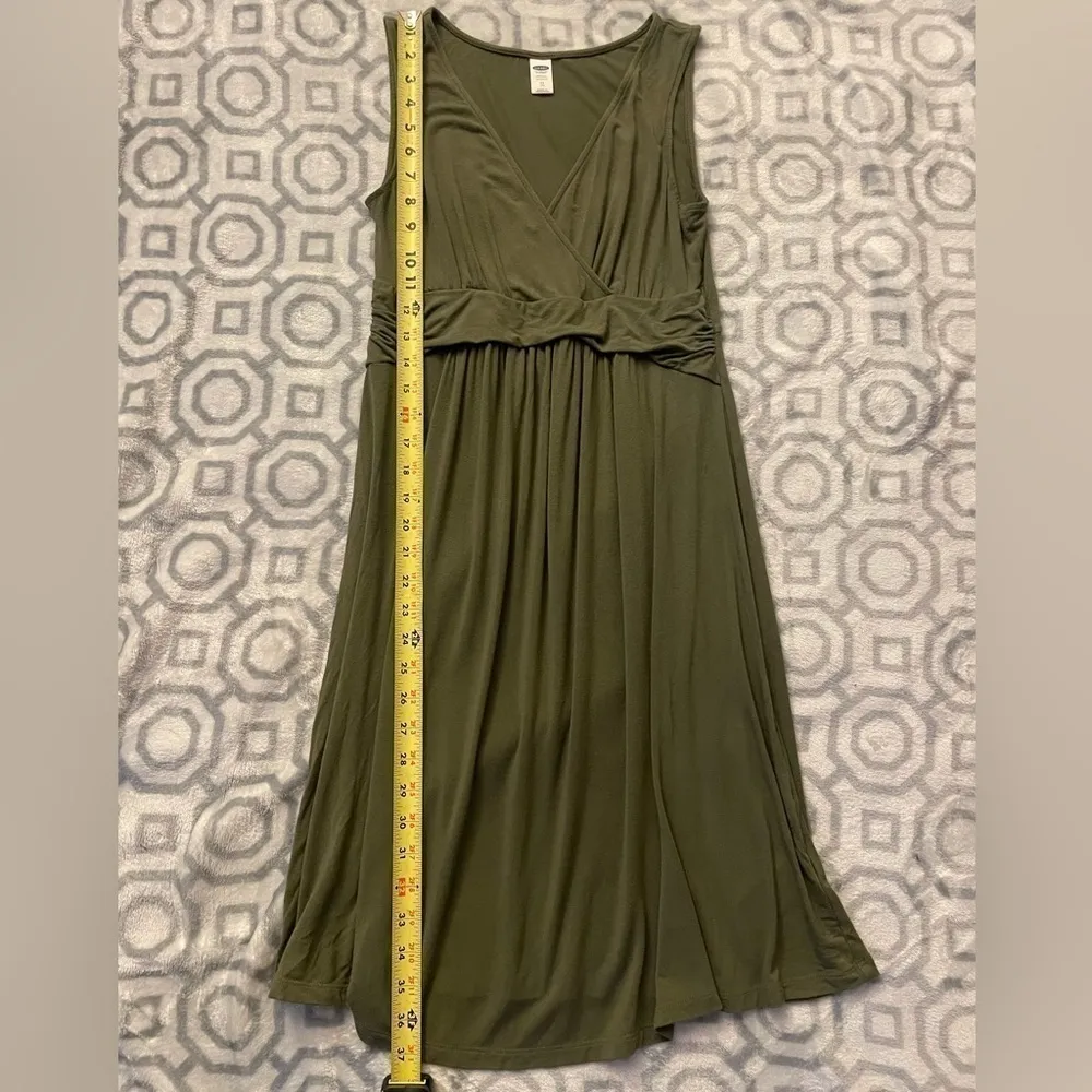 Olive Green Maternity Midi Dress | Old Navy | Size XS - Image 10