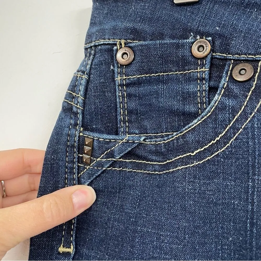 Authentic Denim Dark Wash Straight Leg Jeans Womens 10P Blue Denim Fall Casual - Image 4