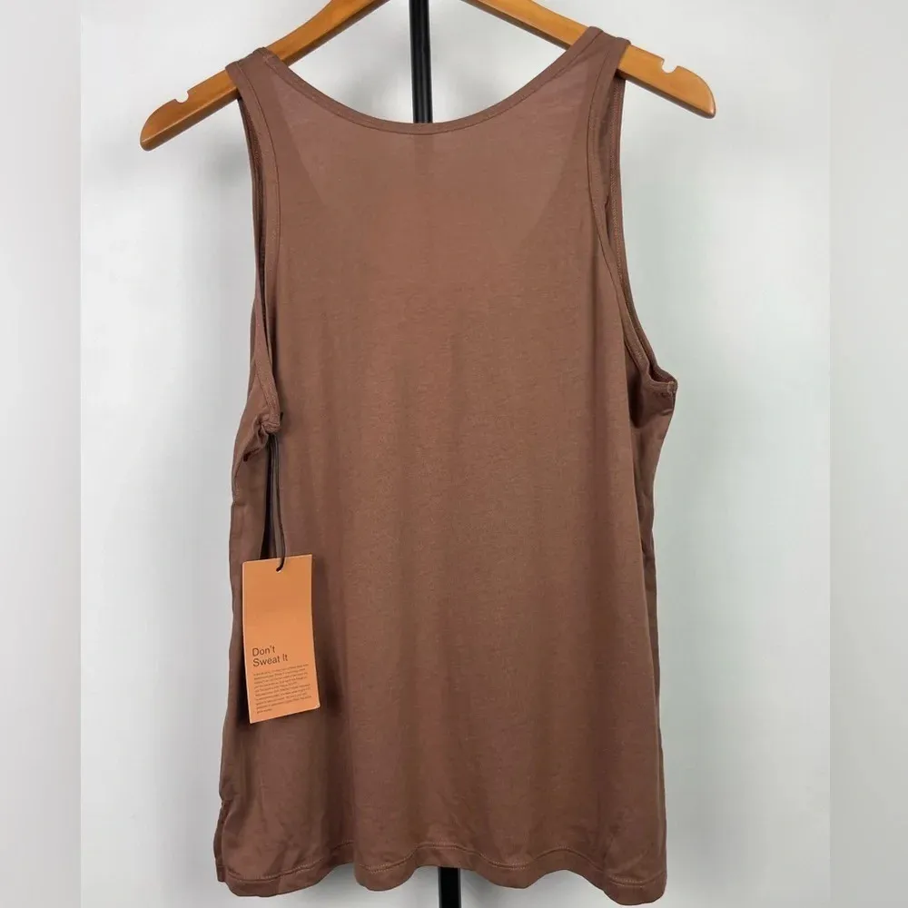 Girlfriend Collective‎ Brown Athletic Athleisure Soft Buttery Tank Top - Image 2
