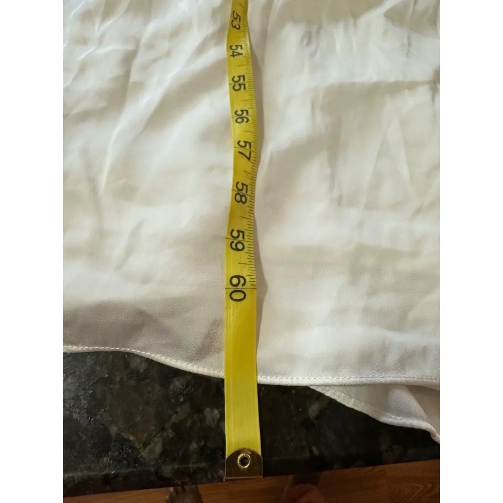 Lulus Ivory White Maxi Mermaid Wedding Dress Satin Sleeveless V Sz XL READ NWOT - Image 16