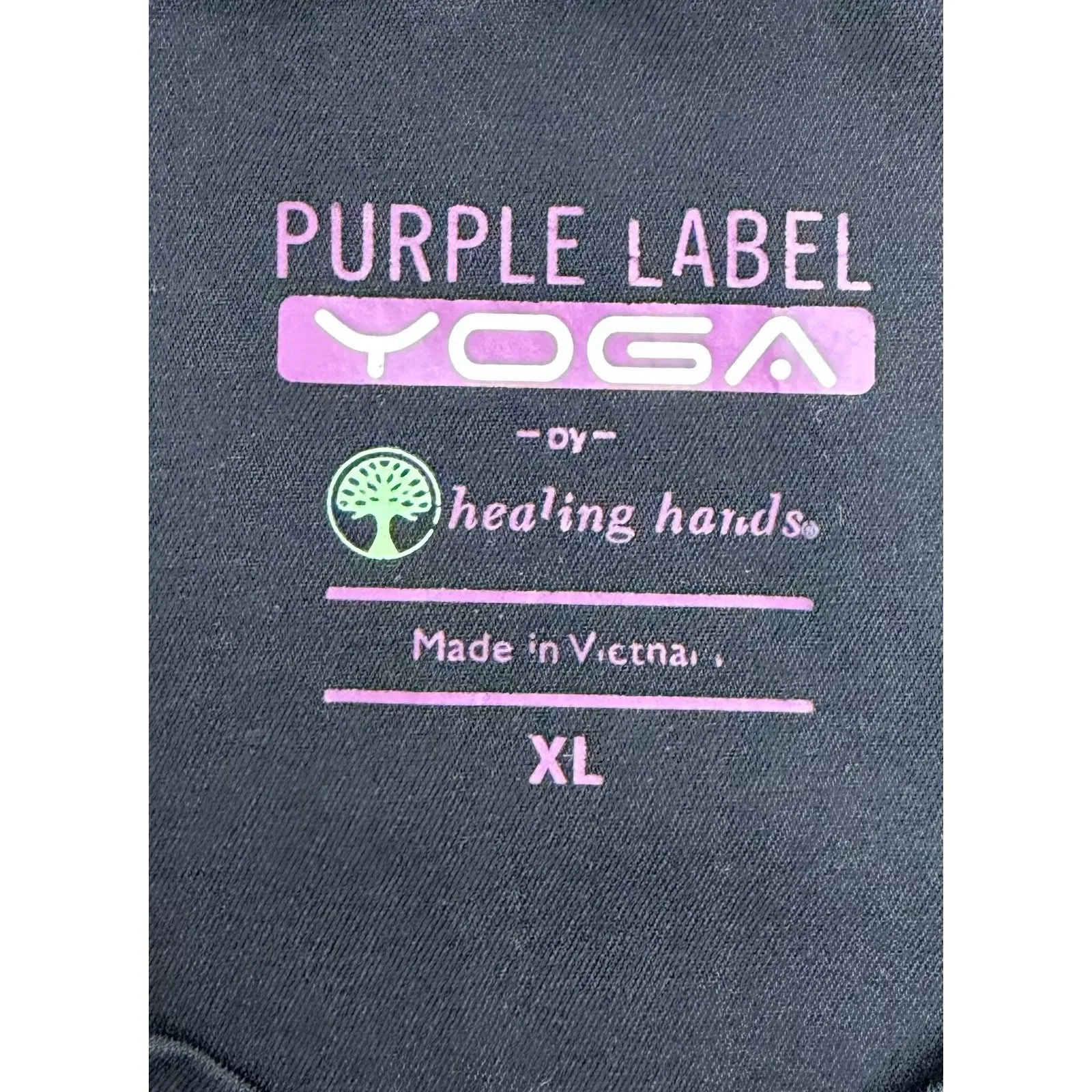Healing Hands Purple Label Scrub Top Black V - Image 3
