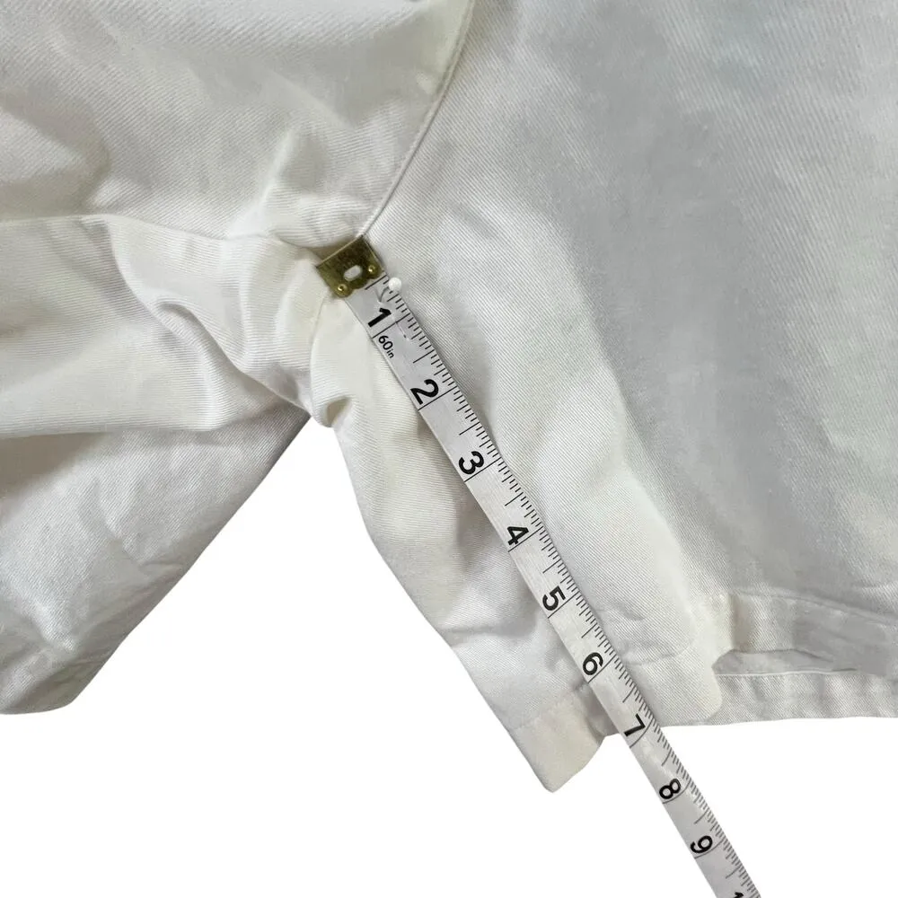 Lauren Ralph Lauren Shorts Womens 22W White Cotton Pleated High Rise Classic - Image 8