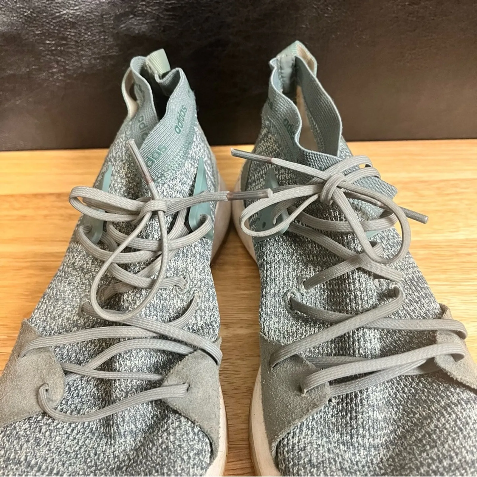 Adidas Green Cloudfoam Quesa‎ Sneakers Size 9 - Image 4