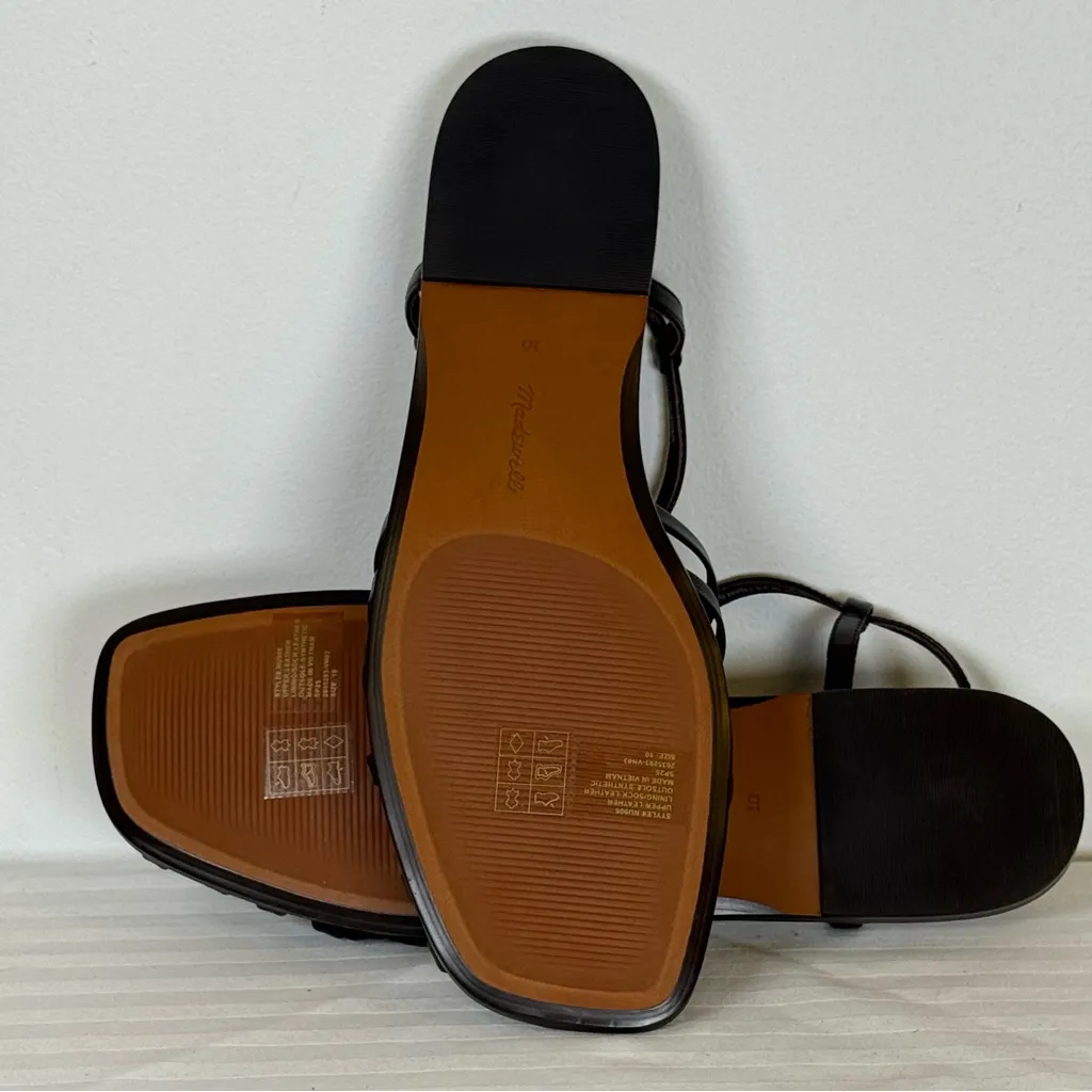 New! Madewell ‘Milano Fisherman Sandal’ Dark Brown Leather Women’s Size 10 - Image 5