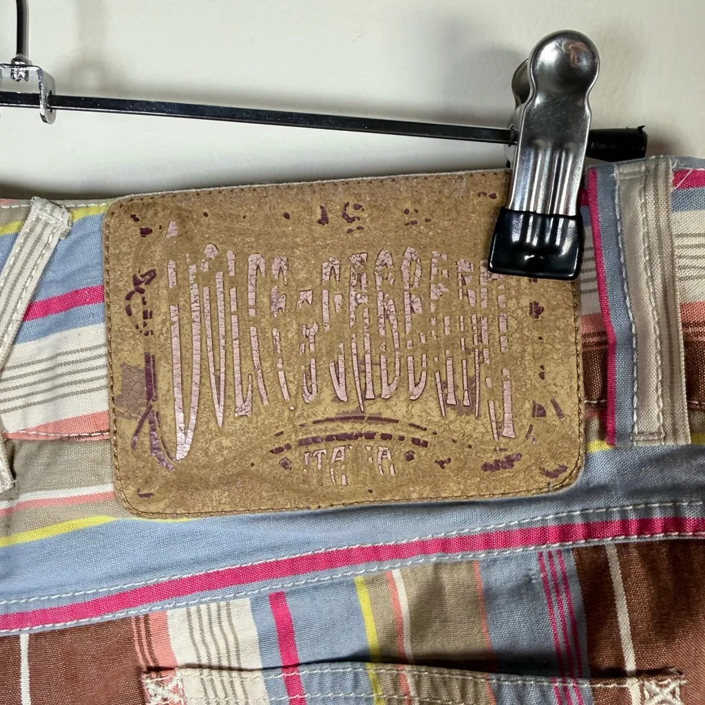 Dolce & Gabbana Multicolor Striped Cotton Pants - Image 8