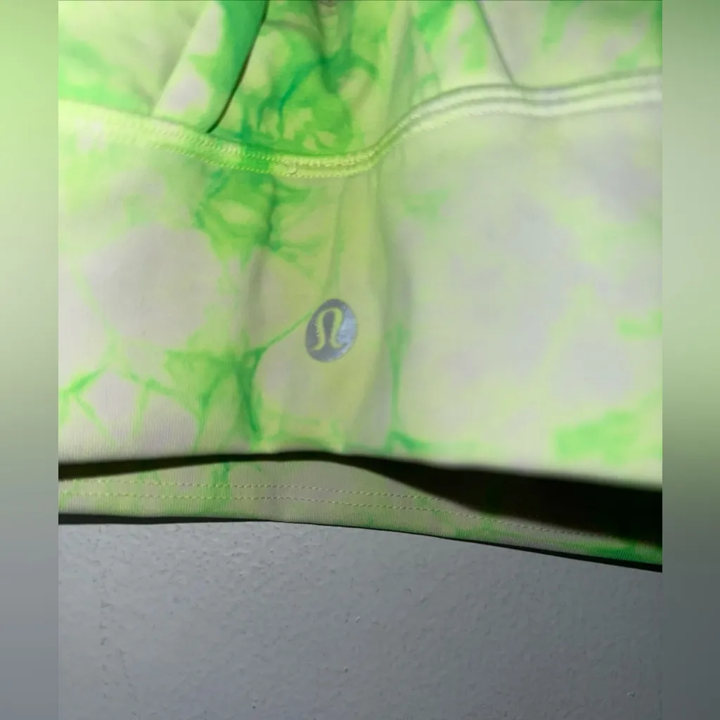 Lululemon Energy Bra High Neck Long Line Shibori‎ Med Support B-C Yoga Cups Sz 8 - Image 3