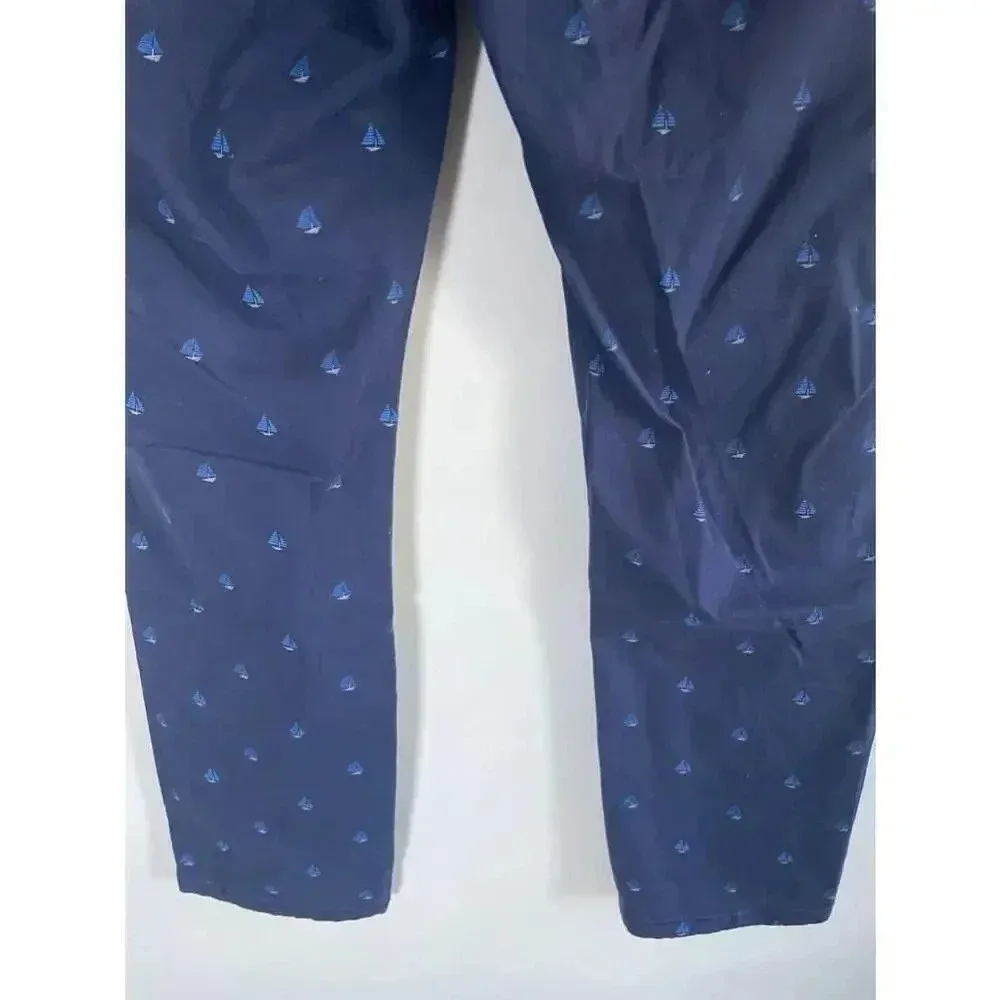 Tommy Hilfiger Blue Sailboat Print Pants - Size‎ 10 EUC! 0303 - Image 7