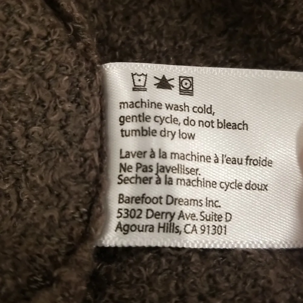 BAREFOOT DREAMS Bamboo Chic Lite Ombre Calypso Wrap Cardigan Stone Cocoa 1X NWT - Image 14