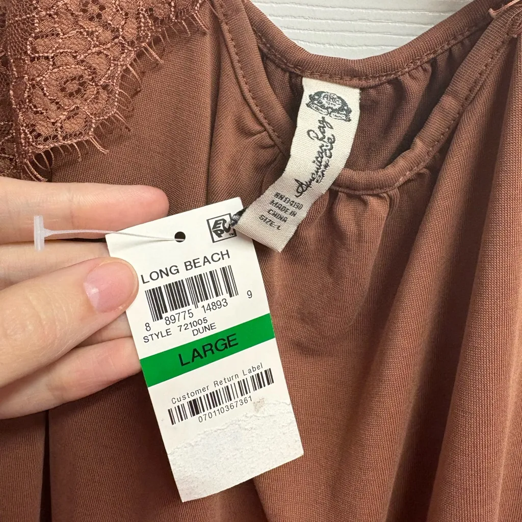 American Rag NWT  High Neck Strappy Long Beach Top Size Large - Image 3