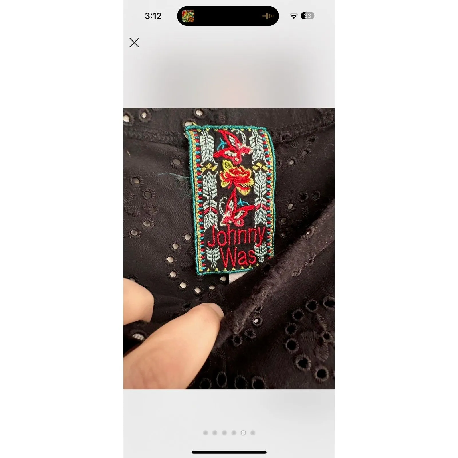 Johnny Was Cropped Lace Leggings Sz Medium - Image 5