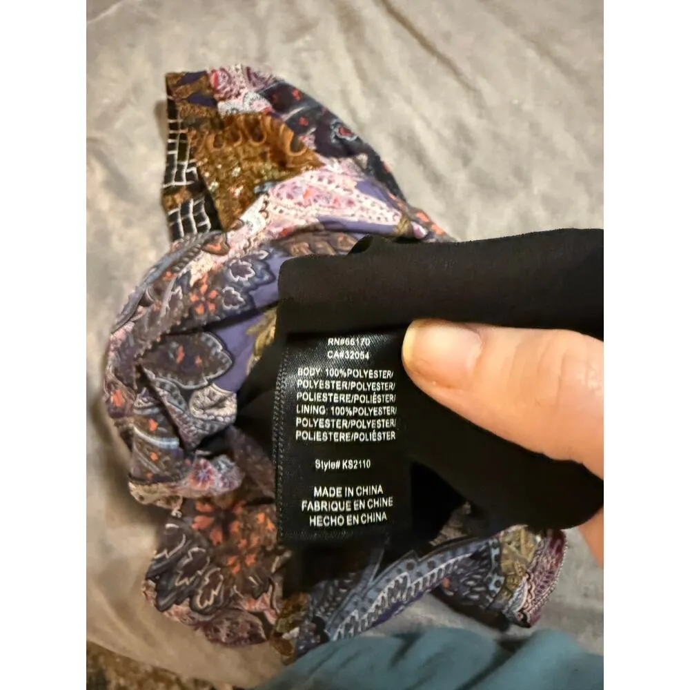 Anthropologie Vanessa Viriginia Paisley Maxi Button Down Lined Boho Skirt SZ M - Image 6