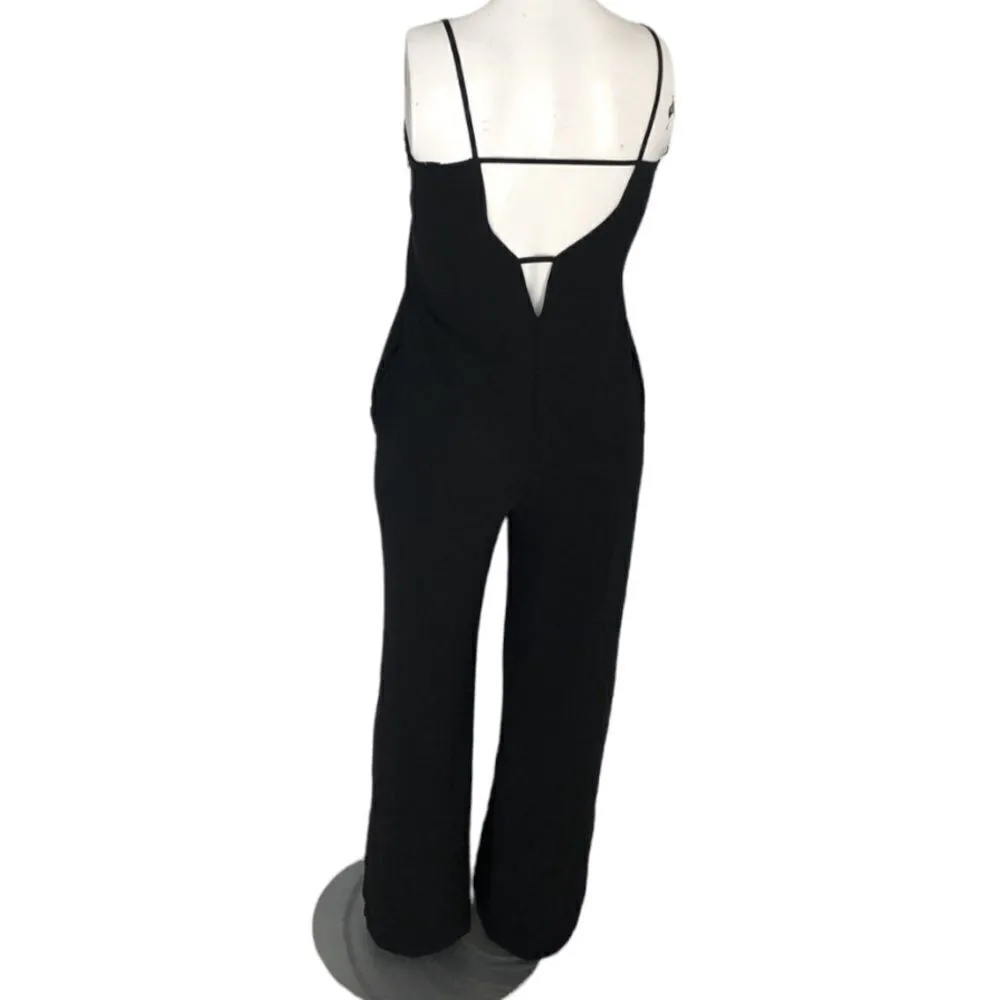 Zara Basic Black Spaghetti Strap Jumpsuit Size Small - Image 2