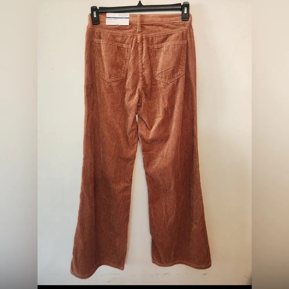 Arizona baggy Corduroy Pants Womens Mid Rise brown argan oil size 3 - Image 2