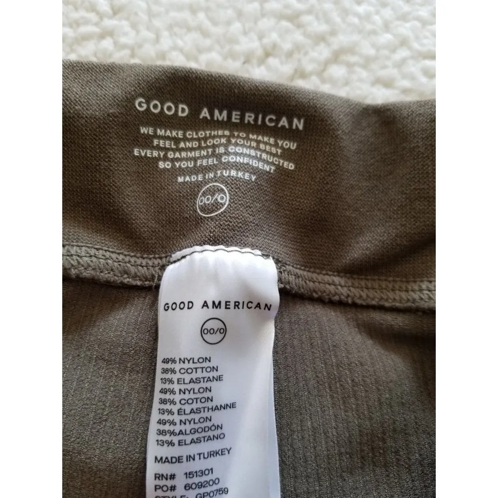 Good American Chunky Rib Leggings in Sea Turtle Green Women Size 00/0 - Image 3