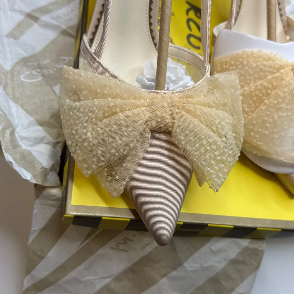 Circus NY by Sam Edelman Tess Pointed-Toe Slingback Bow Pumps- Size 9.5 - Image 6