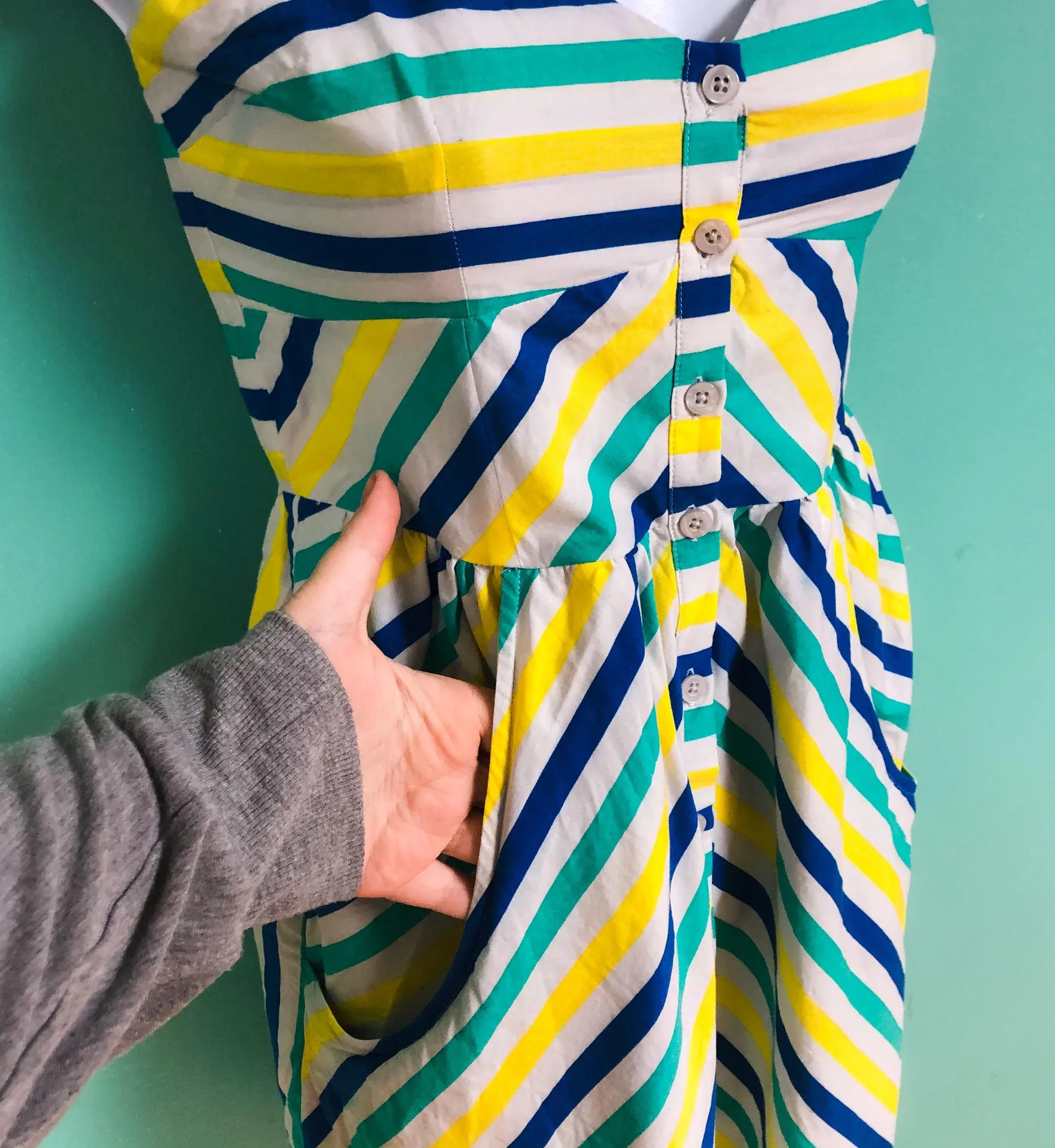 Striped  Cooperative Sundress - Image 7