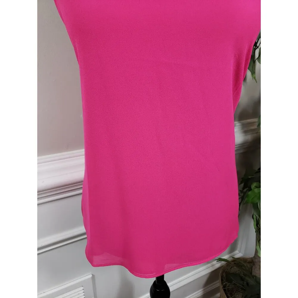 Naked Zebra Halter Neck Top Women's Small Fuchsia Pink 100% Polyester Sleeveless - Image 4