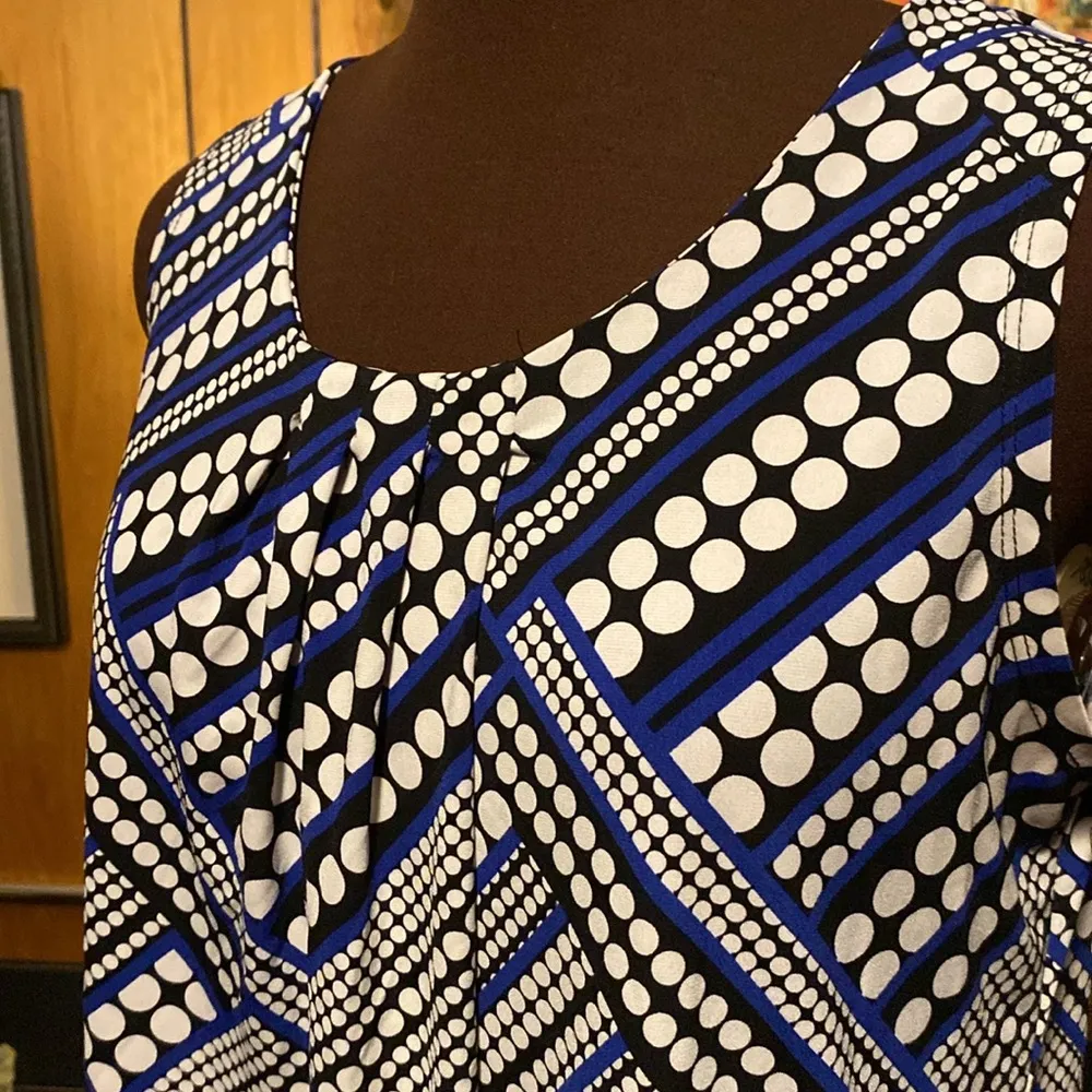 Anne Klein abstract tank top, Small - Image 2