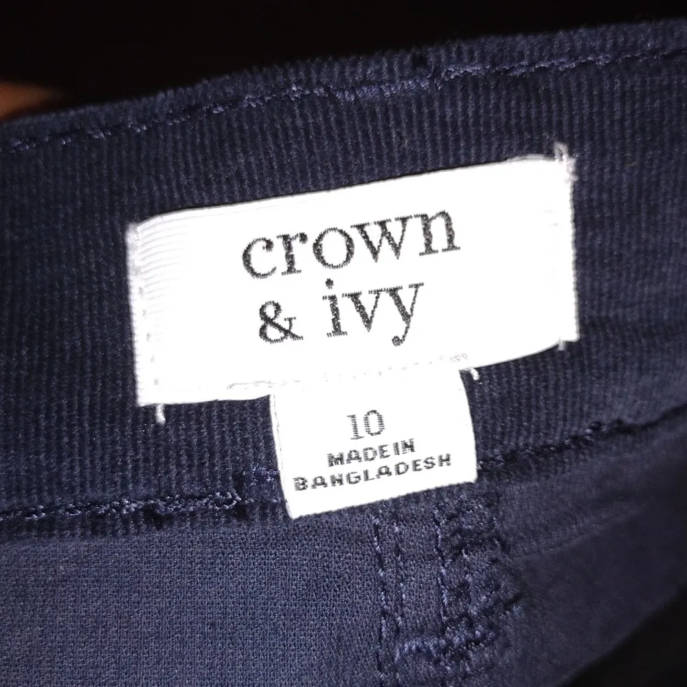 Crown & Ivy Navy Corduroy Pants SIZE 10 - Image 4